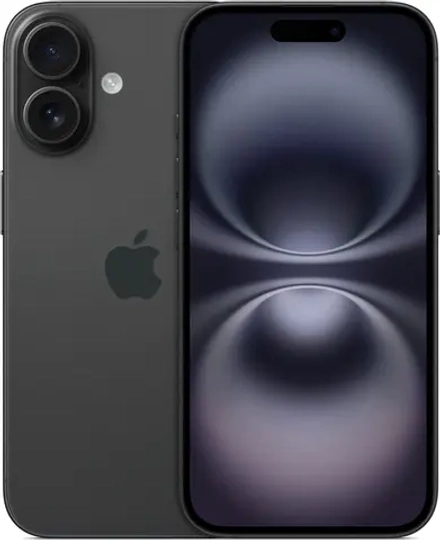 Смартфон Apple A3287 iPhone 16 128Gb черный моноблок 3G 4G 1Sim 6.1" 1179x2556 iOS 18 48Mpix 802.11 a/b/g/n/ac/ax/be NFC GPS Protect
