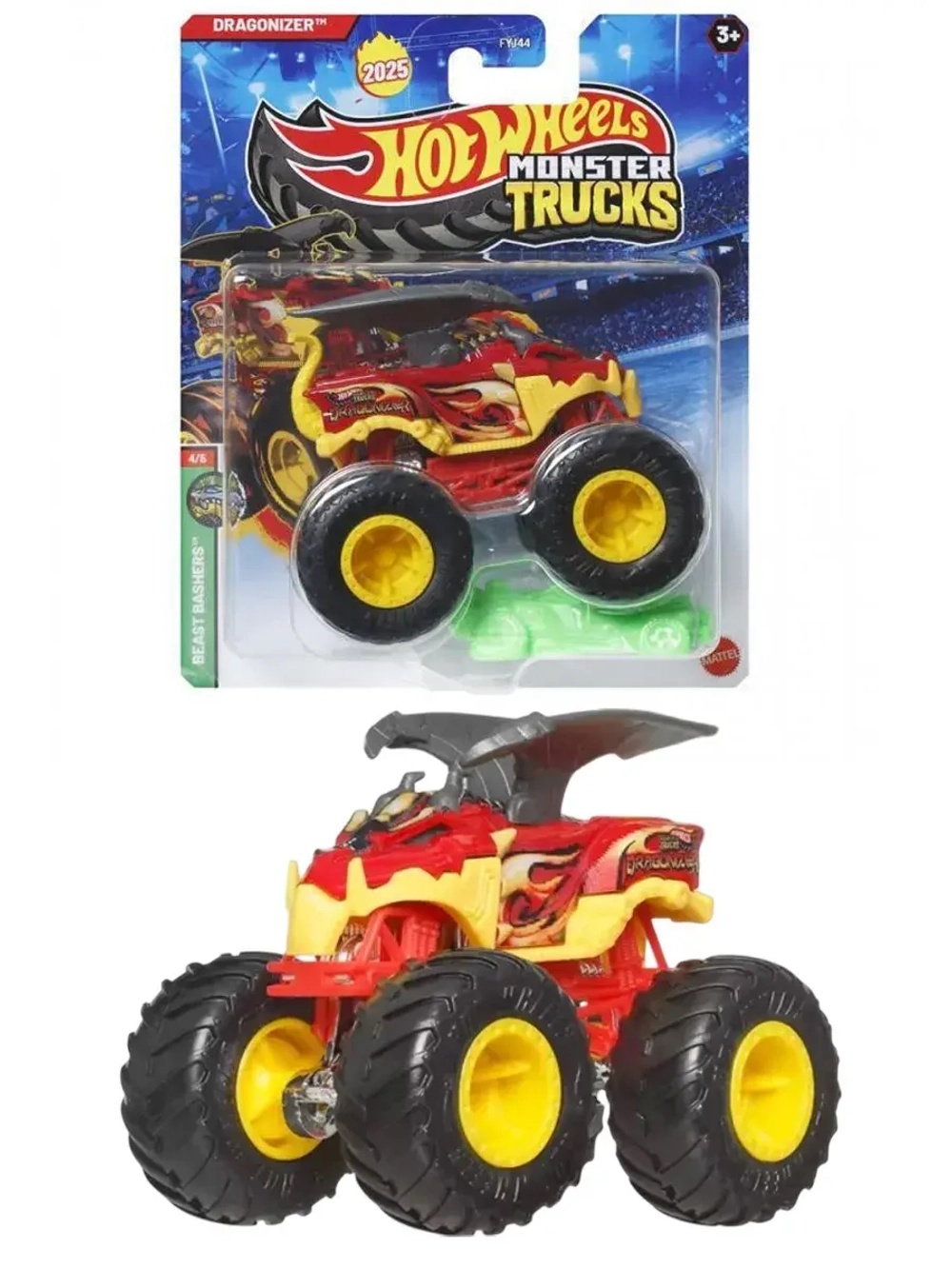 Машинка Monster Trucks Хот Вилс Dragonizer FYJ44 JCD69