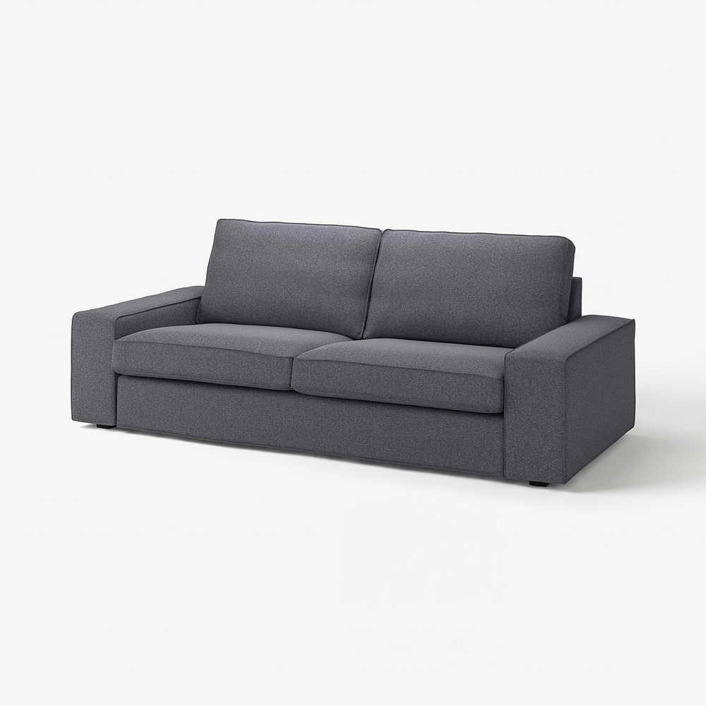 IKEA KIVIK  (ИКЕА КИВИК)  -  Чехол на диван трёхместный - Gunnared средне-серый