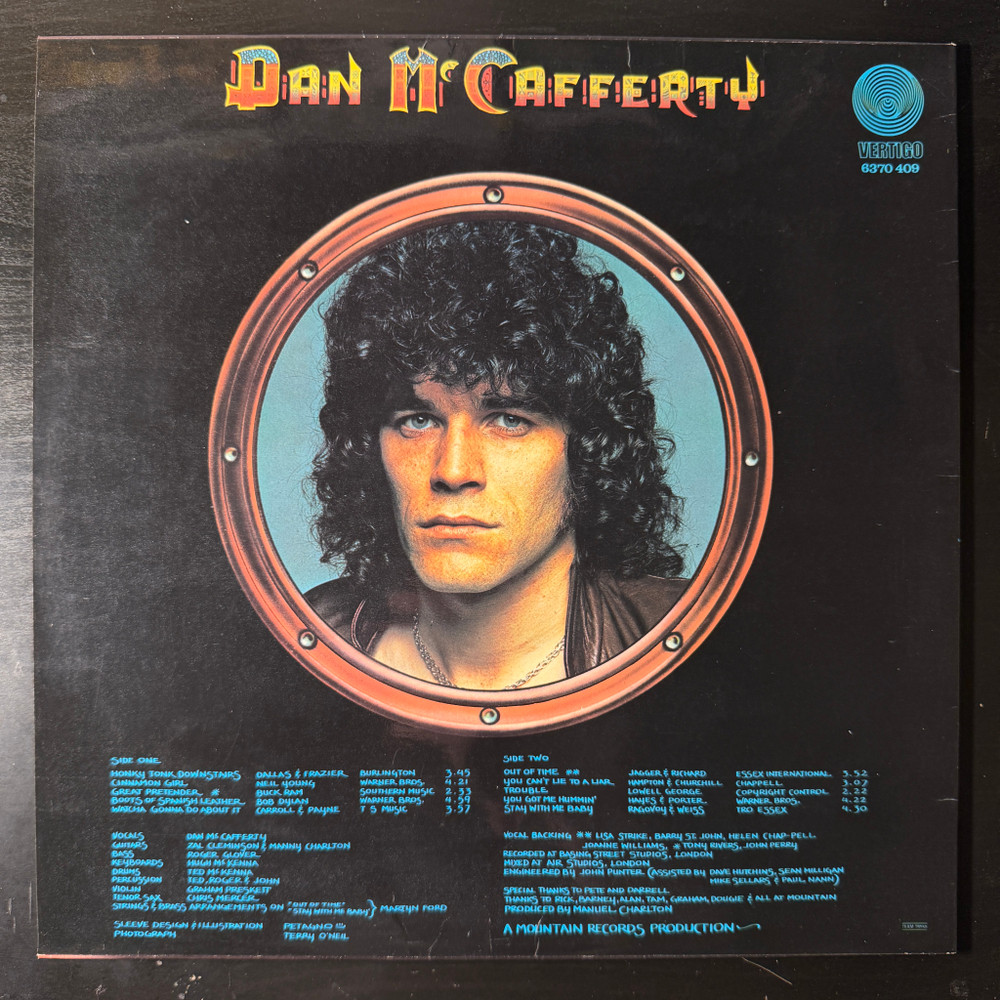 Dan McCafferty ‎– Dan McCafferty (Скандинавия 1975г.)