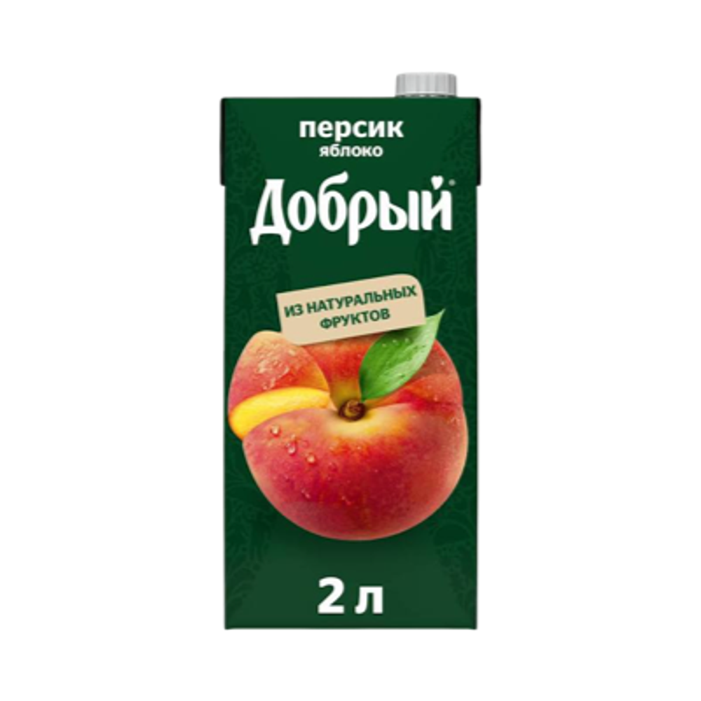 2Л НЕКТАР ДОБРЫЙ ЯБЛОКО/ПЕРСИК ТЕТ