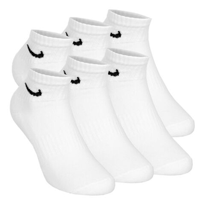 Nike Everyday Cushioned Ankle Sports Socks 6 Pack - White, Black