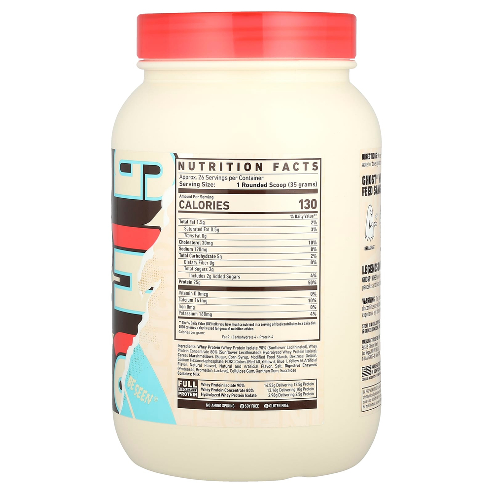 Ghost, Whey Protein, Marshmallow Cereal Milk®, 924 г (2 фунта)