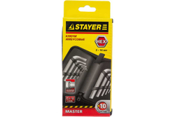 Набор имбусовых коротких ключей STAYER MASTER HEX 2-14мм 2740-H10_z01
