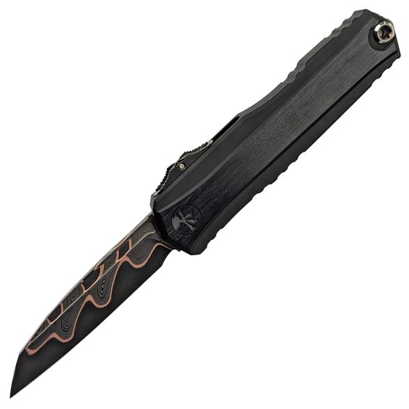 Цена наАвтоматический нож Microtech Cypher II S/E, сталь Coppermai Damascus, рукоять алюминий