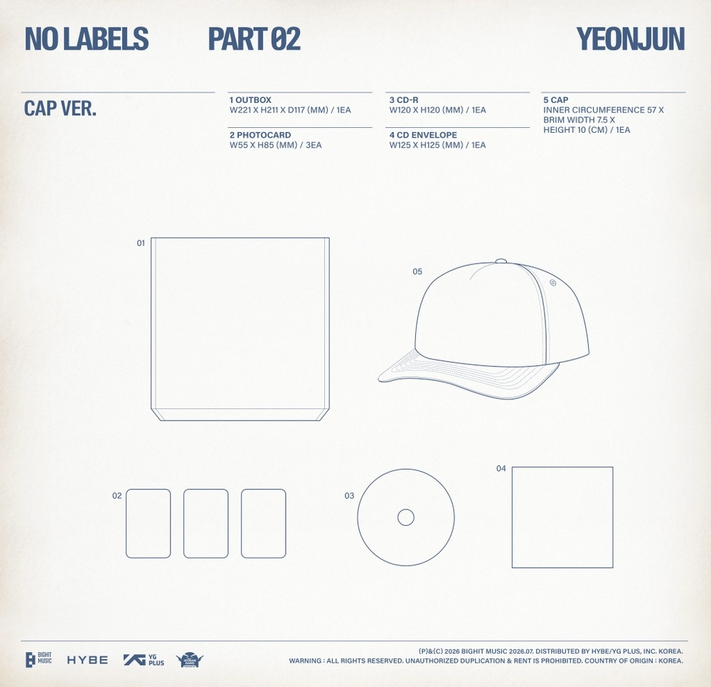 Альбом YEONJUN - NO LABELS: PART 02 (Cap Ver)