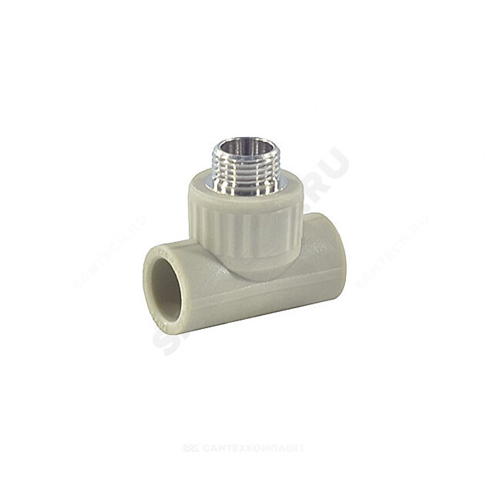 Тройник PP-R комбинированный серый Дн 20х1/2" НР VALFEX 10128020Г