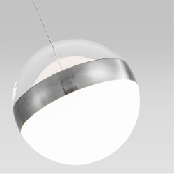 5037/12L L-VISION ODL24 355 никель/прозрачн/молочный/металл/акрил Подвес LED 12W 4000K 600лм RONI