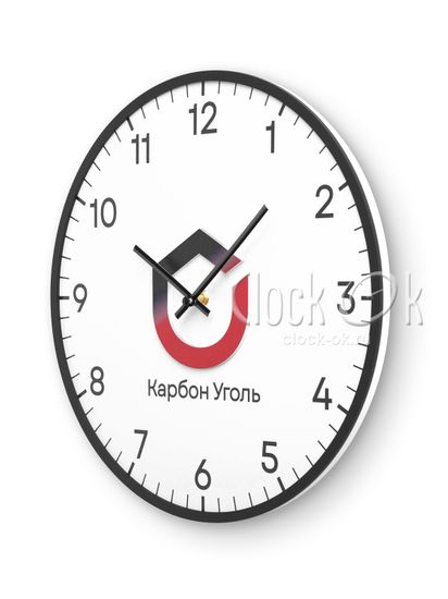 Настенные часы "Карбон Уголь"