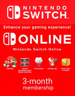 Nintendo eShop Store Германия: 3-месячная подписка Online Индивидуальная [Цифровой код доступа]