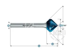 Комбинированная борфреза Karnasch конус 90° + конус 90°