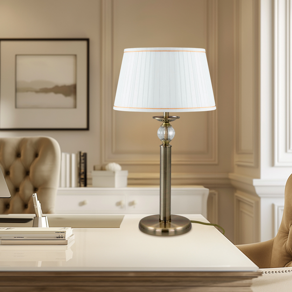 Citilux Гера CL433813 Настольная лампа с абажуром Бронза