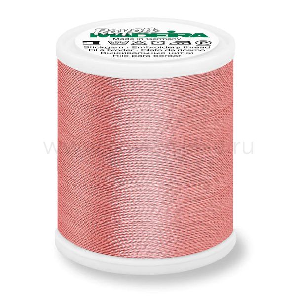 Нитки вышивальные вискоза Madeira Rayon №40, 1000 м, цв. 1020, 9841, 5 катушек