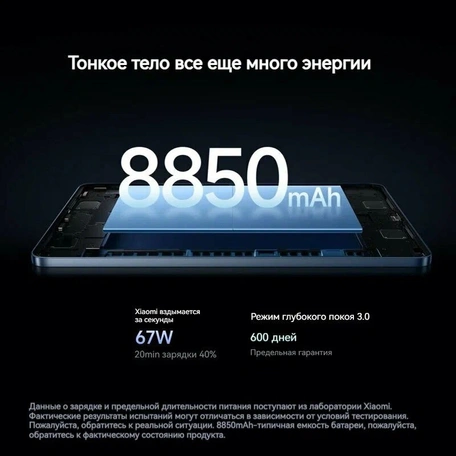 11.2" Планшет Xiaomi Pad 7 Pro 12/256 ГБ, Wi-Fi Graphite grey