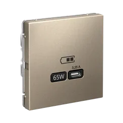 Розетка с USB C Systeme Electric ArtGallery Шампань GAL000527