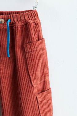 ZARA TIMELESS — ВЕЛЬВЕТОВЫЕ БРЮКИ КАРГО, МЕДНЫЙ