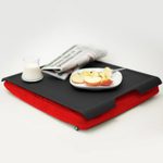 Подставка с пластиковым подносом laptray черная-красная