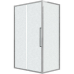 Душевой уголок Grossman Cosmo 100х80 120.K33.02.1080.10.02 профиль Хром стекло шиншилла