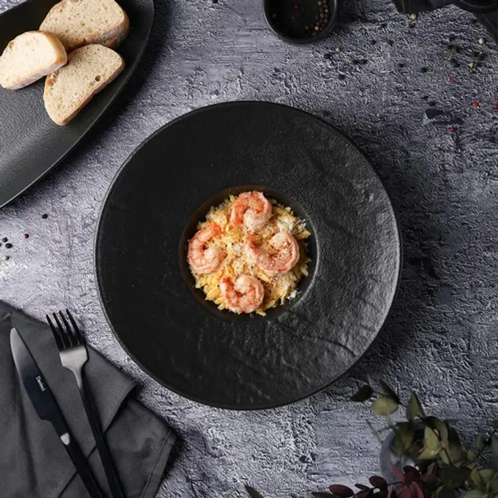 Тарелка глубокая 240 мл d 27 см h5,5 см для пасты/салата Black Raw Stellar P.L. Proff Cuisine [1]