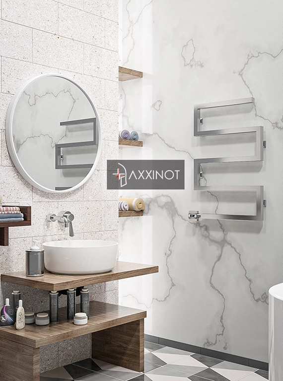 Axxinot Lurosa E - змеевидный электрический дизайн полотенцесушитель из нержавеющей стали