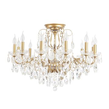 Хрустальная потолочная люстра Е14 Montana PL12 золото Crystal Lux