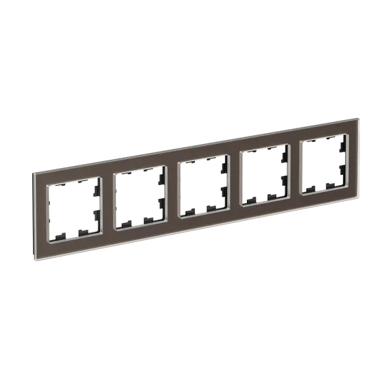 Рамка стеклянная на 5 постов Systeme Electric AtlasDesign Nature Мокко ATN320605