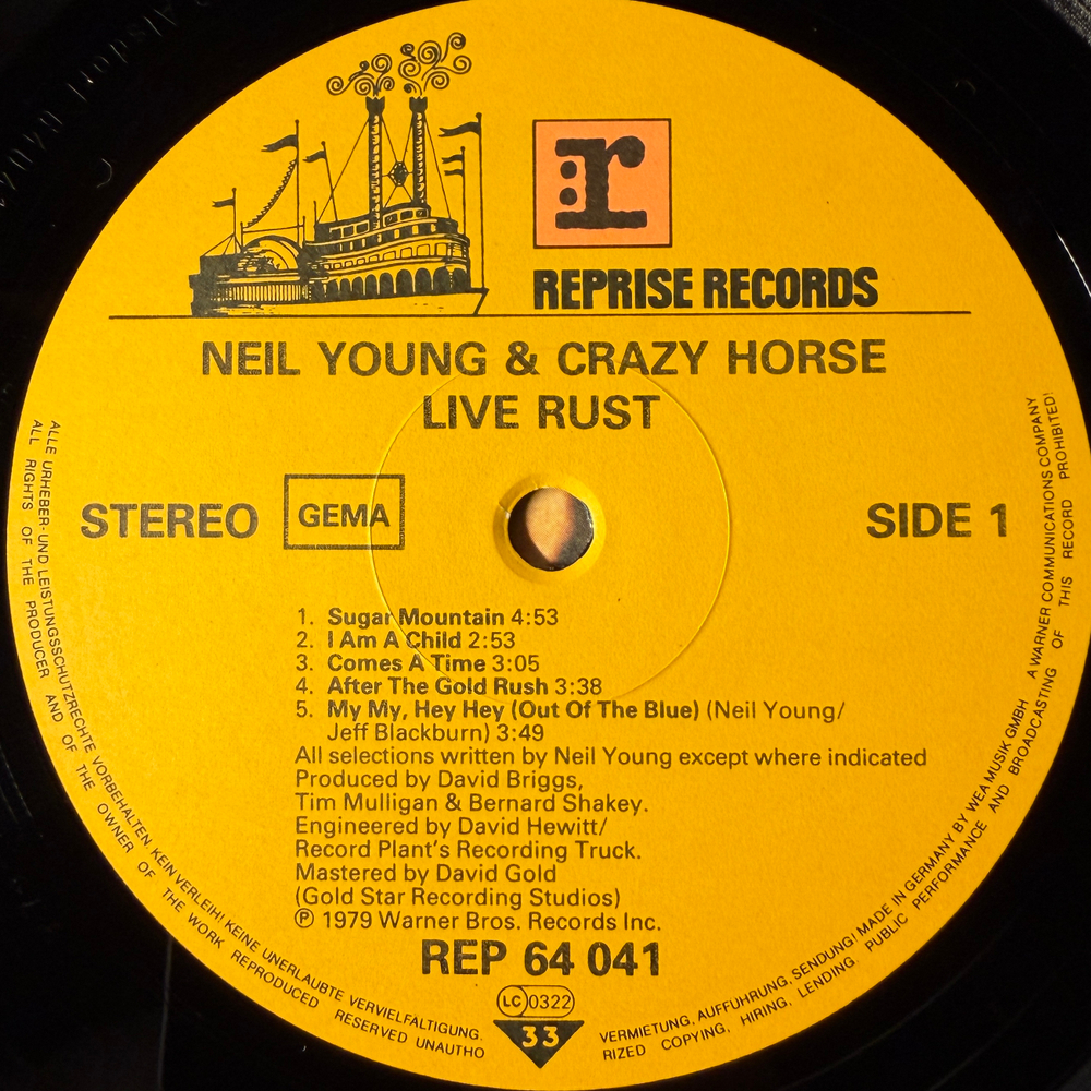 Neil Young & Crazy Horse – Live Rust 2LP (Германия)