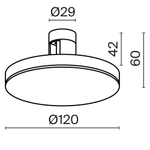 Трековый светильник Technical TR152-1-7W3K-PT