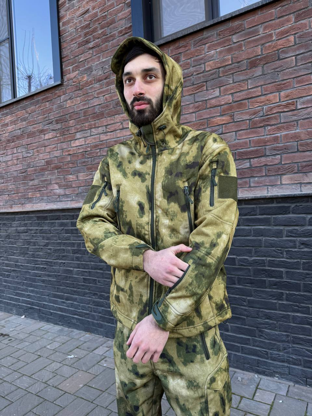 Тактический демисезонный костюм / softshell / мох