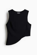 Асимметричный топ из джерси — без рукавов - H&M