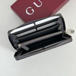 Кошелёк Gucci GG Emblem на молнии — тёмно-серый — фото 4