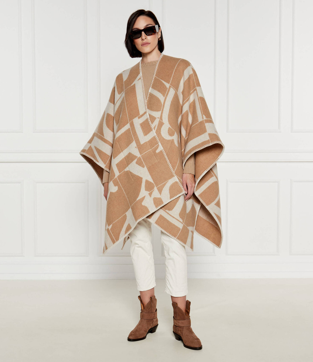 Хлопковое пончо Max Mara Leisure - коричневый(267360386)