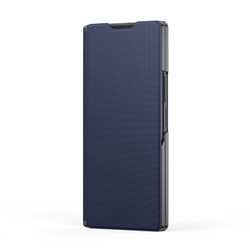 Чехол с покрытием "под кожу" синего цвета для Samsung Galaxy Z Fold 8 Ultra, серия Fort Series Case от Dux Ducis