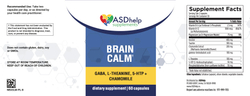 Brain CALM 60 capsules — этикетка (Supplement Facts)
