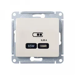 Розетка с USB C Systeme Electric Glossa Бежевый GSL000227