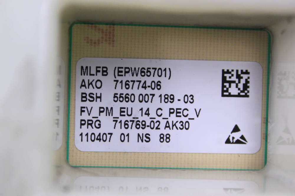 Модуль управления 5560 007 189-03 стиральной машины Siemens F10-26 в сборе