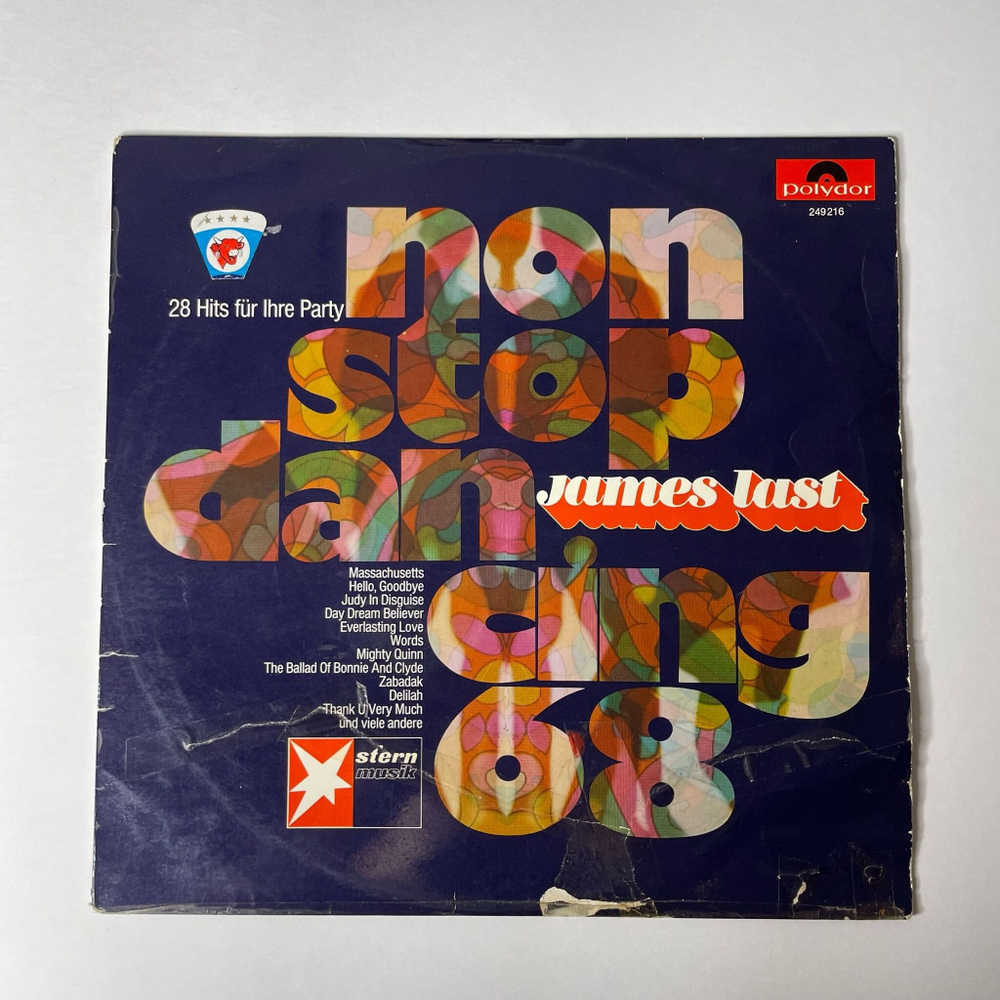 Винтажная виниловая пластинка LP James Last Джеймс Ласт Non Stop Dancing 68 (Германия 1968)