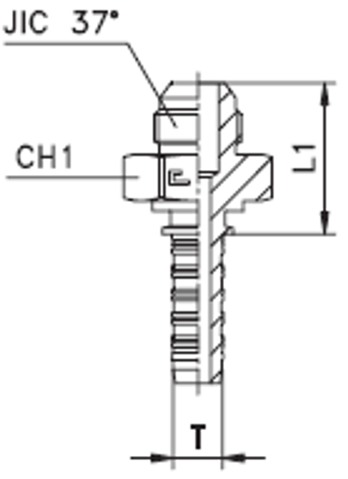 Фитинг DN 20 JIC (Ш) 1.5/16