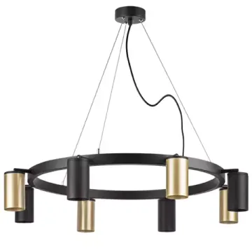 Люстра подвесная 8*GU10 LR018404374 черный/золото Rullo Lightstar