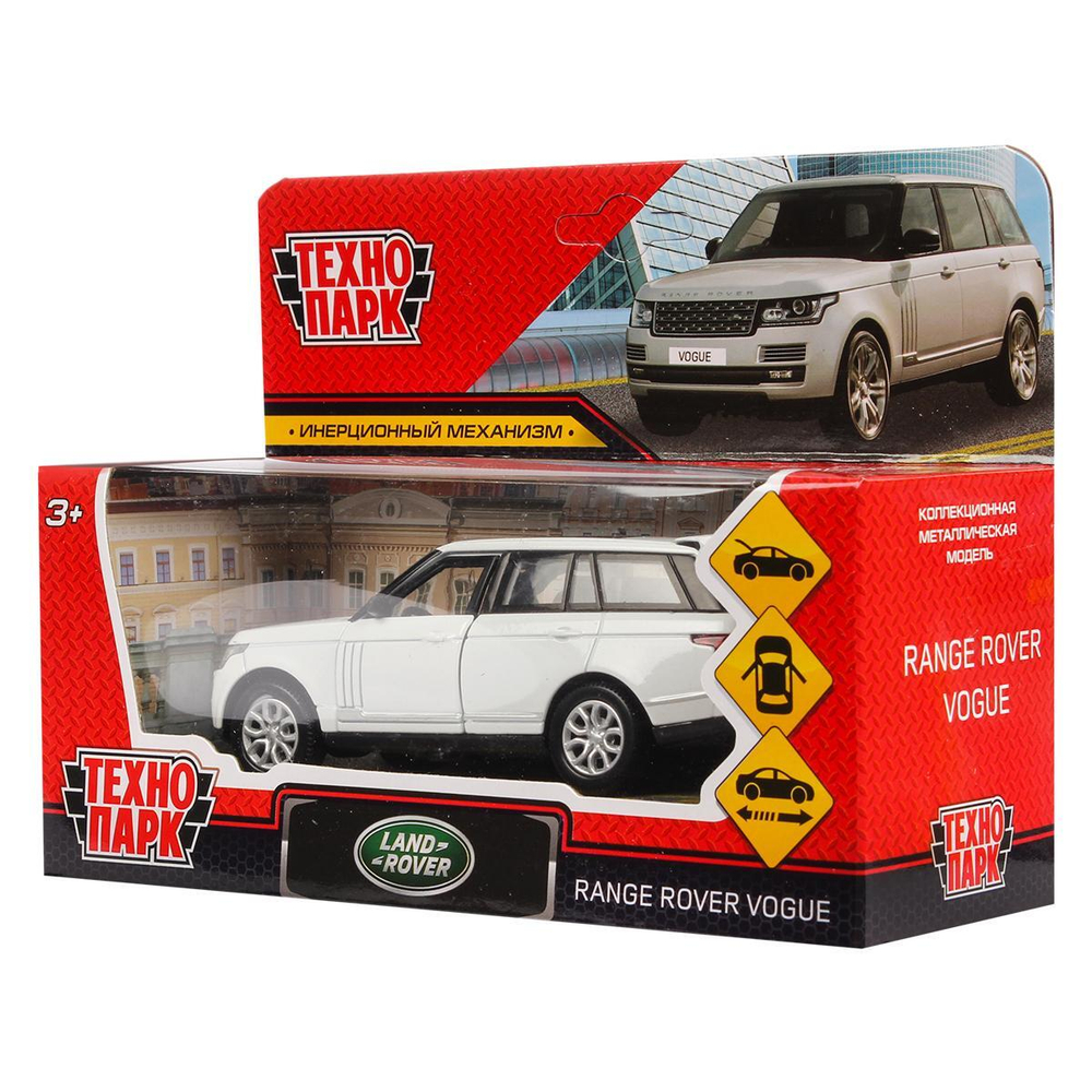 Модель ин. мет. "Range Rover Vogue" 12см, открыв. двери, белый, в коробка VOGUE-WT (Технопарк)