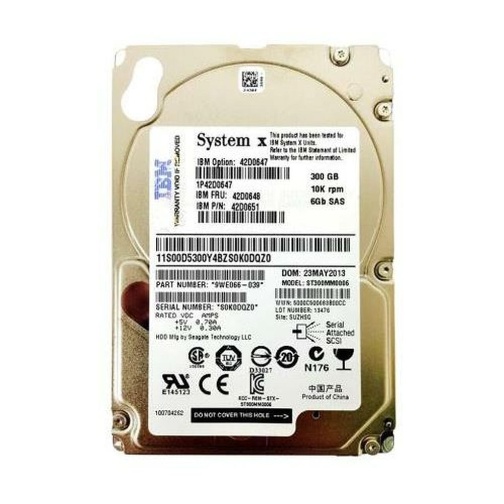 Жесткий диск IBM 300GB 10K 2.5 SAS 6Gb 42D0647