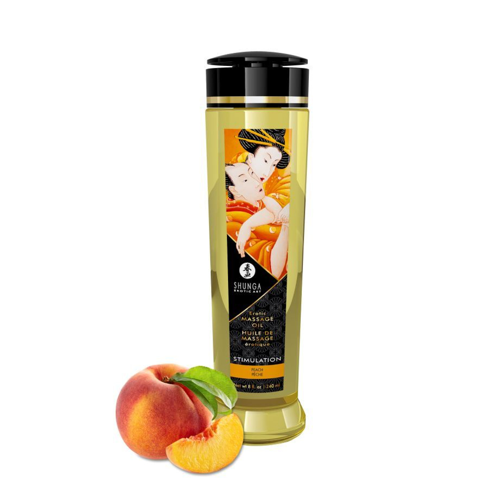 Shunga Erotic Massage Oil - Масло массажное, Персик, 240 мл