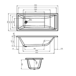 Ванна акриловая 165х70 см AM.PM Gem W93A-165-070W-A