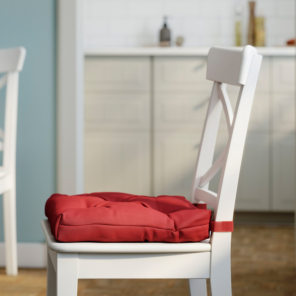 IKEA MALINDA  (ИКЕА МАЛИНДА)  -  Подушка на стул - тёмно-красный 40/35x38x7 см
