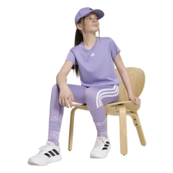 Брюки для девочки Adidas Girls Train Essentials 3 Stripes - magic lilac/white
