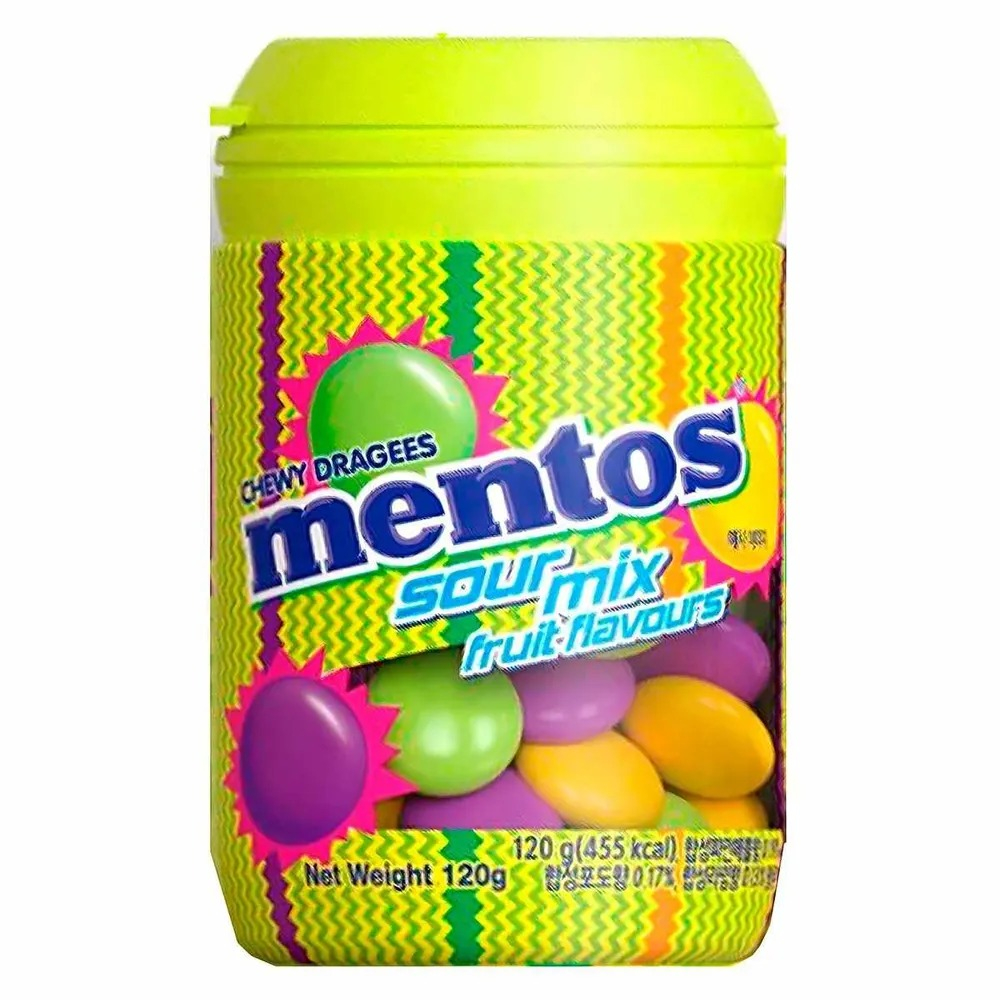 Mentos Sour Mix (Кислый Микс) 120гр (6)   банка