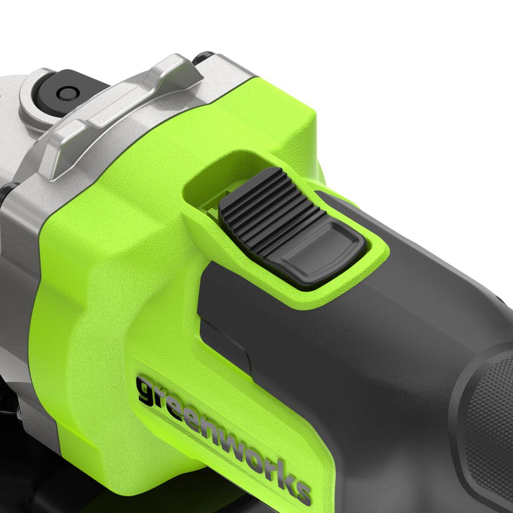 Угловая шлифовальная машина акк. Greenworks AG590, 24V, б/щет, 125 мм, 8500 об/мин, Anti-Kickback,1х8Ач,ЗУ,кор (3201007CUH)
