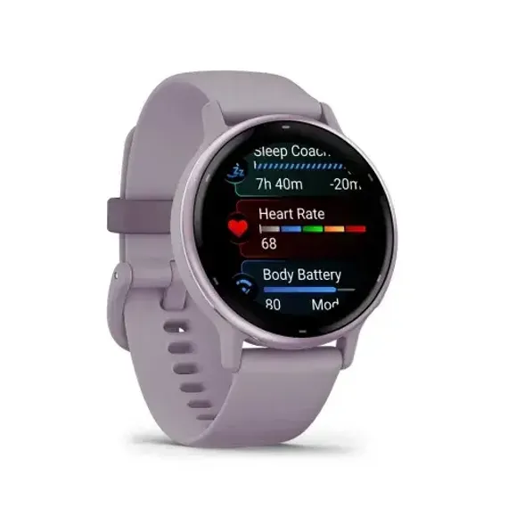 Garmin Vivoactive 5 цвет орхидеи с металлическим безелем и силиконовым ремешком