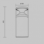 Наземный низкий светильник Maytoni Pyro O496FL-L21B3K1