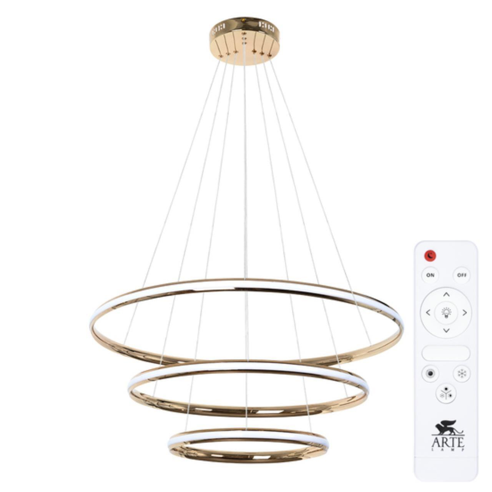 Подвесная светодиодная люстра Arte Lamp MERIDIANA A2198SP-3GO